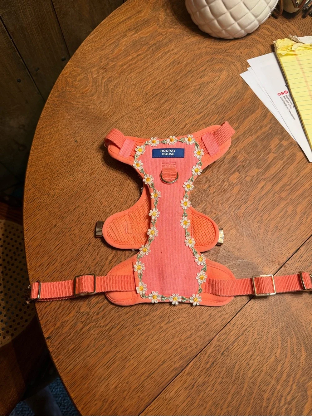 Dog Coral Daisy Trim Harness